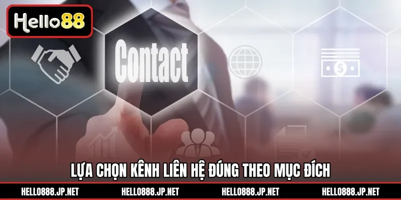 Lựa chọn kênh liên hệ đúng theo mục đích 